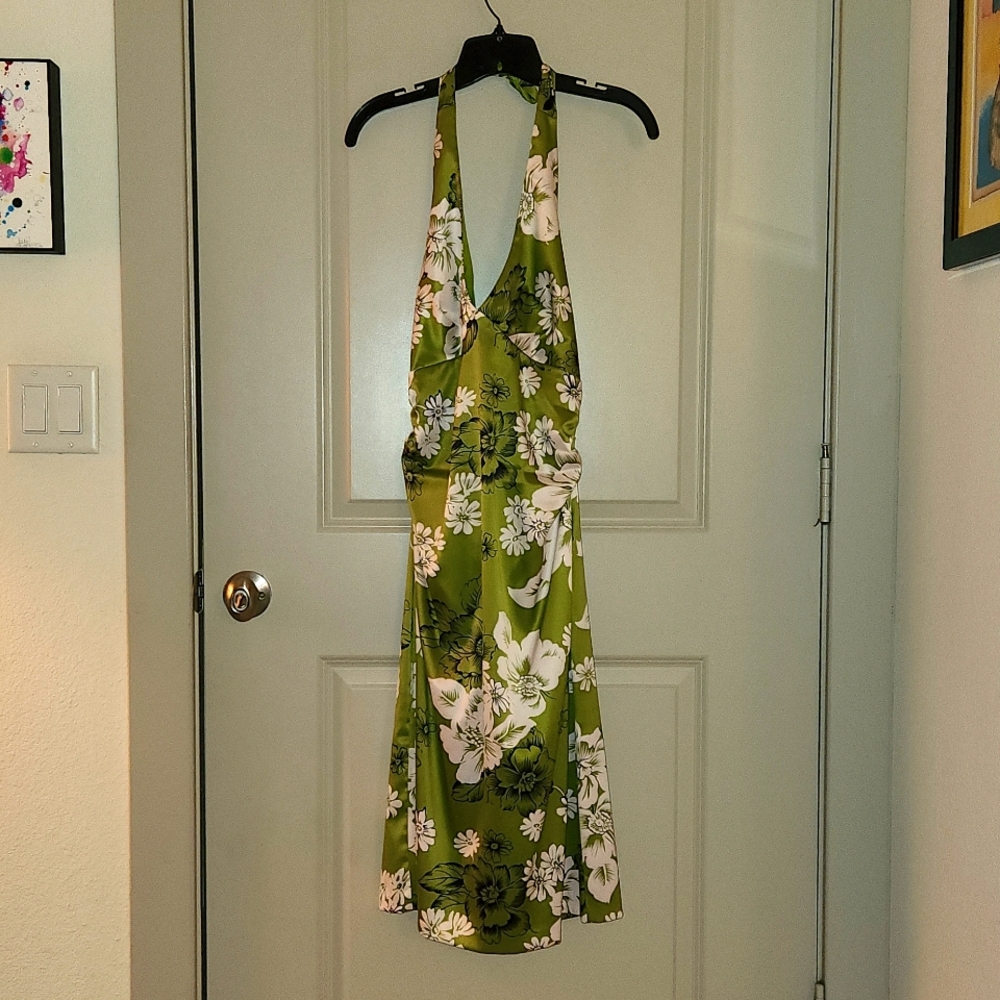 Green flower dress